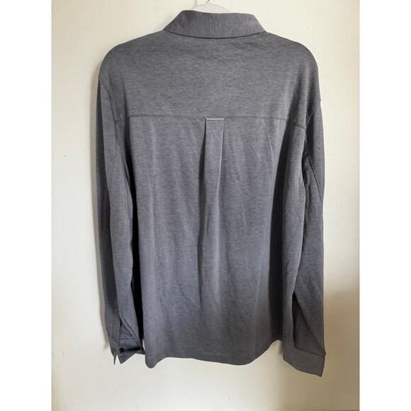 Fabletics Dash Men's Button Up Shirt Blue Size XXL Dress Shirt Athleisure 2XL - Picture 7 of 7